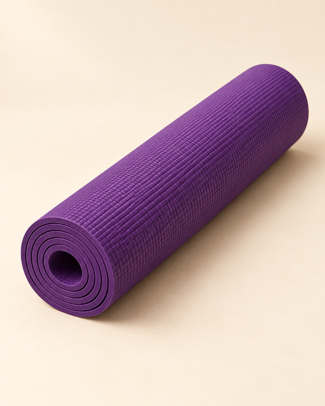 Niva mor yoga matı — rulo görünüm; temsili ürün fotoğrafı